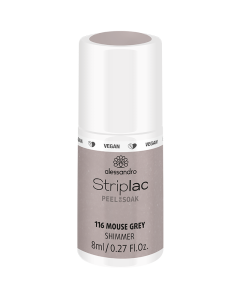 alessandro Striplac Peel or Soak 116 Mouse Grey - UV/LED Nail Polish, 8ml