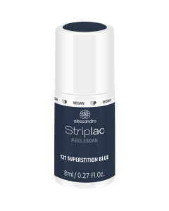 alessandro Striplac Peel or Soak 121 Superstition Blue - UV/LED Nail Polish, 8ml