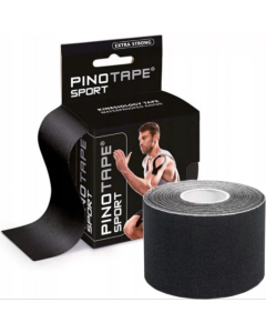 PINOTAPE SPORT Extra Strong Kinesiology Tape, black 5mx5cm
