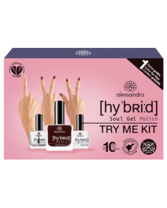 alessandro Hybrid Soul Gel Polish Try Me Kit Rouge Noir - hübriidlakkide komplekt, 3x8ml ERIHIND!