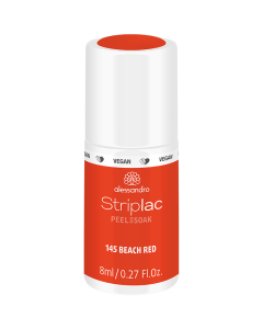 alessandro Striplac Peel or Soak 145 Beach Red - UV/LED küünelakk, 8ml