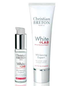 Christian Breton White+ Lab Whitening Expert Cellular Booster & Recovery Mask - pleegitav aktiivseerum ja taastav mask komplektis 50ml+15ml