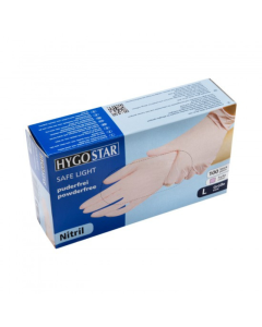 HYGOSTAR Safe Light puudrivabad nitriilkindad roosad L, 100tk    