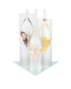 VitaJuwel display for 3 glass - kolme veesaua esitlusalus klaasist