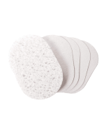 BDR Compressed face sponge white - ovaalne valge käsn, 20tk pakis